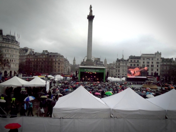 Sam Patrick's day na Trafalgar Saquare em Londres